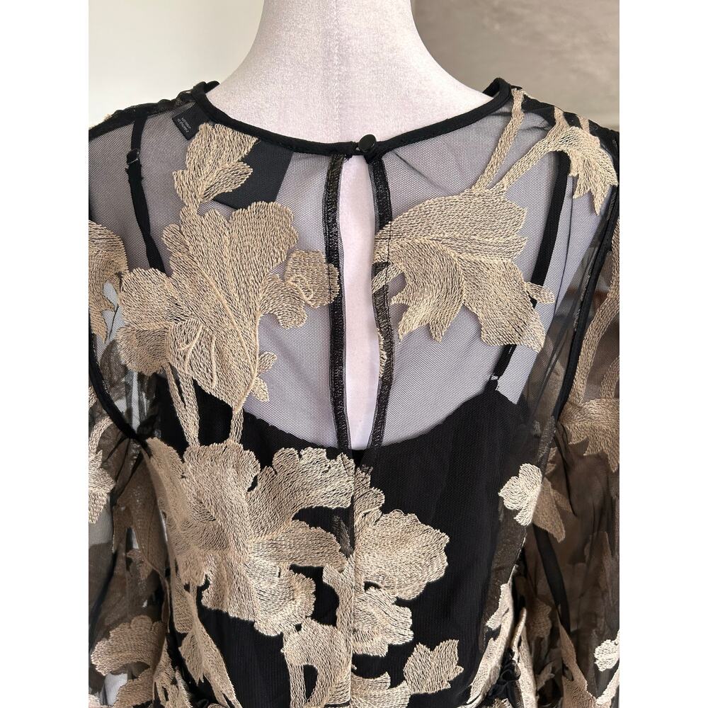 Maeve by Anthropologie dark gothic western BoHo floral Vintage style Dress M - Picture 5 of 15